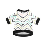 zigzag  chevron paint pattern All Over Print Pet Dog Round Neck Fuzzy Shirt