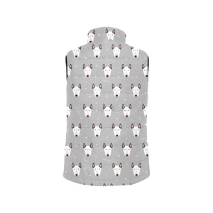 Bull Terrier Pattern Print Design 05 Men's Padded Vest