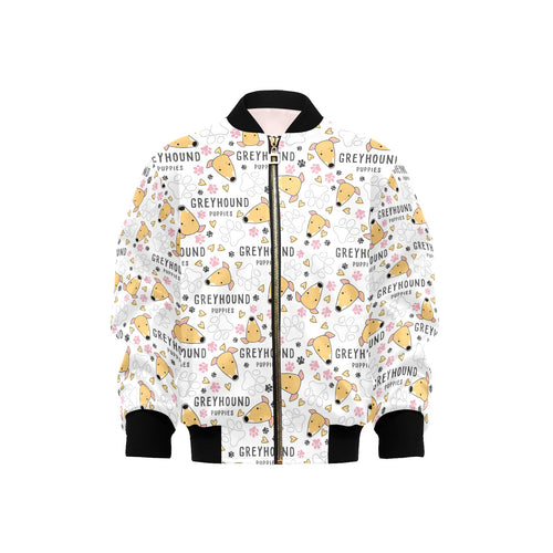 Greyhound Pattern Print Design 03 Kids' Boys' Girls' Bomber Jacket