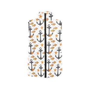 Clown Fish Pattern Print Design 02 Men's Padded Vest