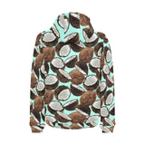 Coconut Pattern Print Design 03 Men's Padded Hooded Jacket