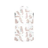Cute sea otters pattern Women's Padded Vest