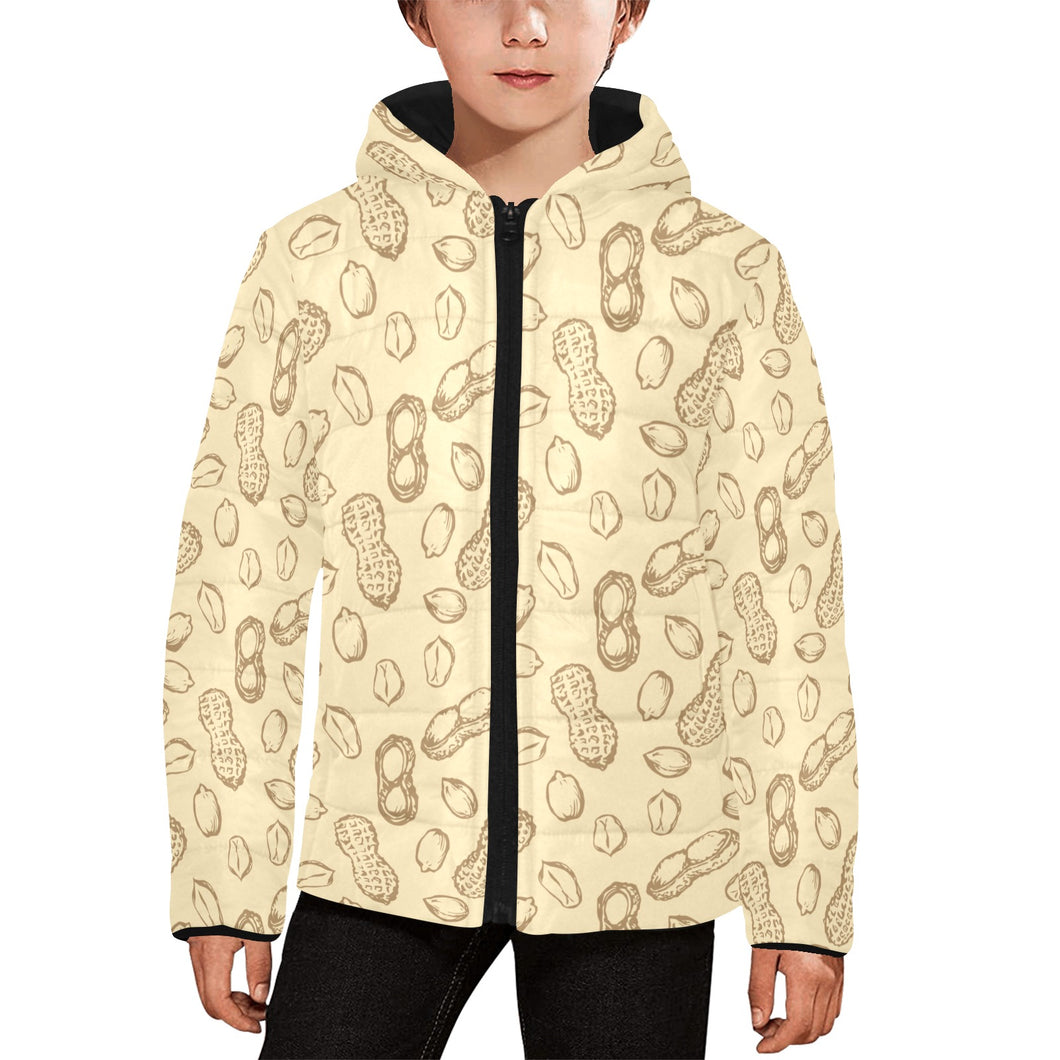 hand drawn peanuts pattern Kids' Boys' Girls' Padded Hooded Jacket