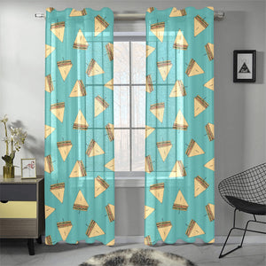 Sandwich Pattern Print Design 03 Gauze Curtain