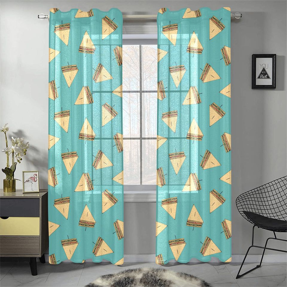 Sandwich Pattern Print Design 03 Gauze Curtain