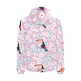 Beautiful toucan flower leaves Men's Padded Hooded Jacket