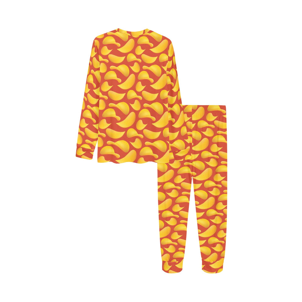 Potato Chips Pattern Print Design 05 Kids' Boys' Girls' All Over Print Pajama Set