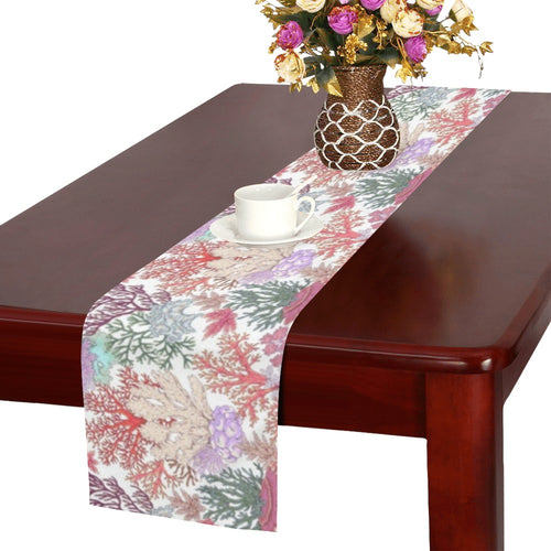 Coral Reef Pattern Print Design 03 Table Runner