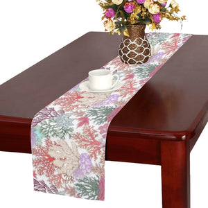 Coral Reef Pattern Print Design 03 Table Runner
