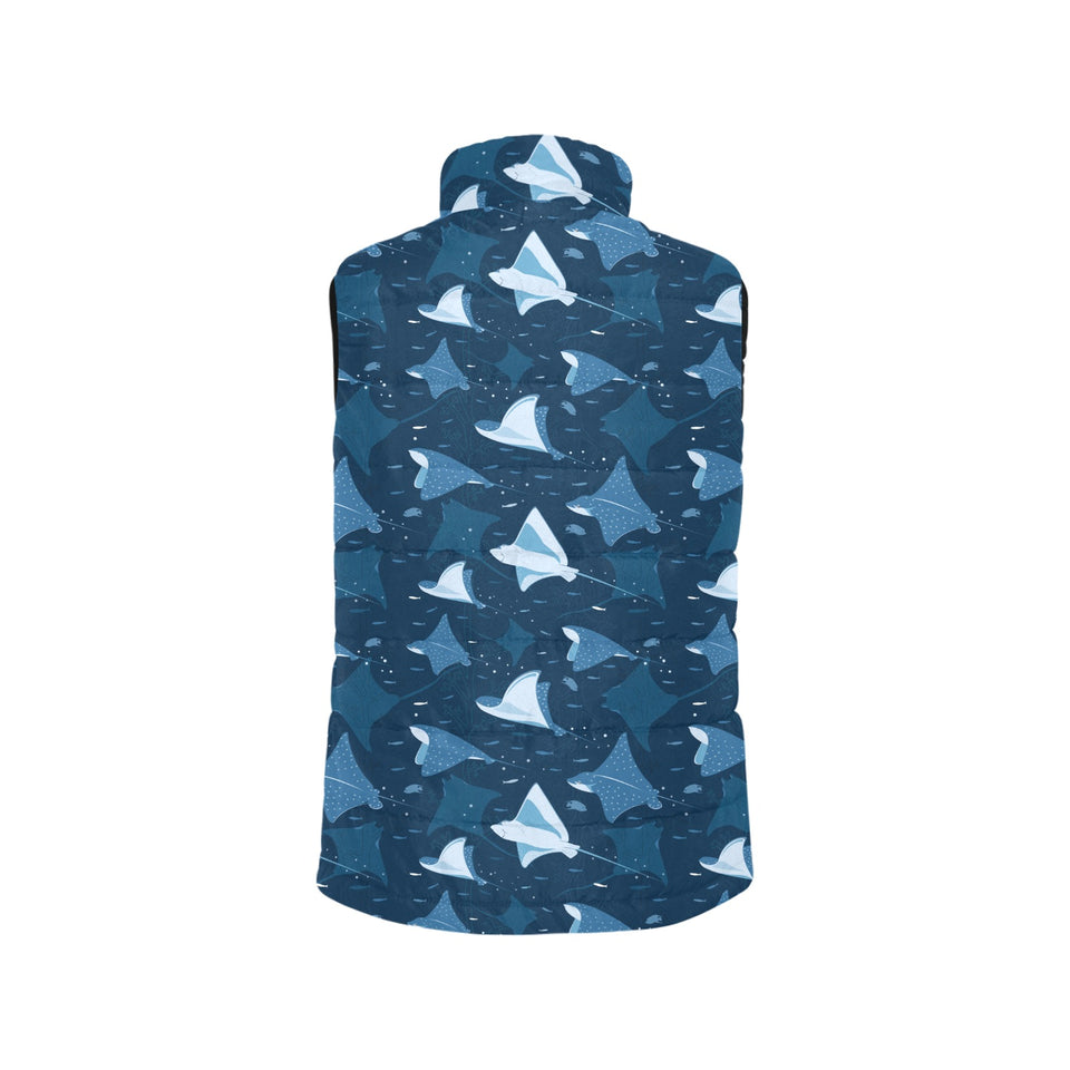 Stingray Pattern Print Design 04 Men's Padded Vest