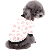 Pink sakura cherry blossom pattern All Over Print Pet Dog Round Neck Fuzzy Shirt