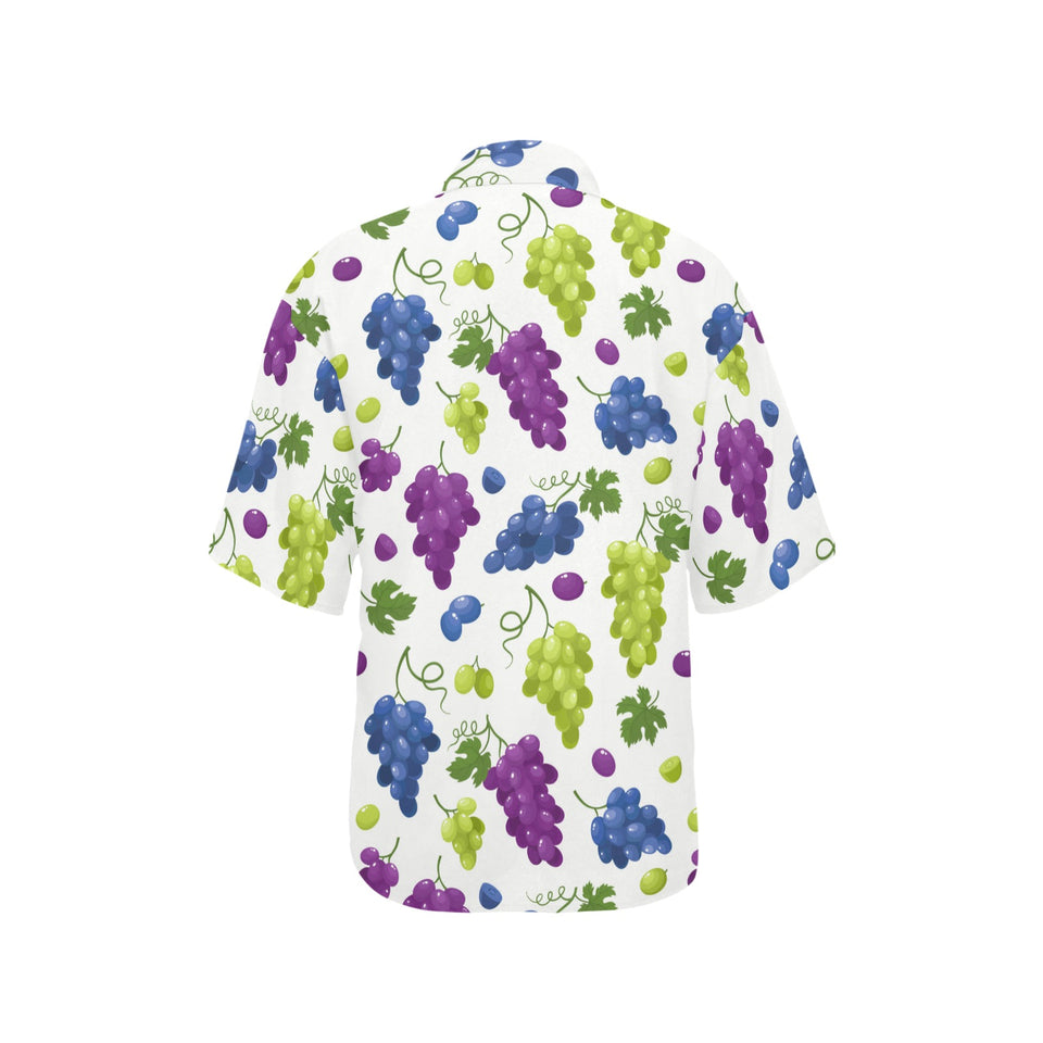 Grape pattern Women's All Over Print Hawaiian Shirt