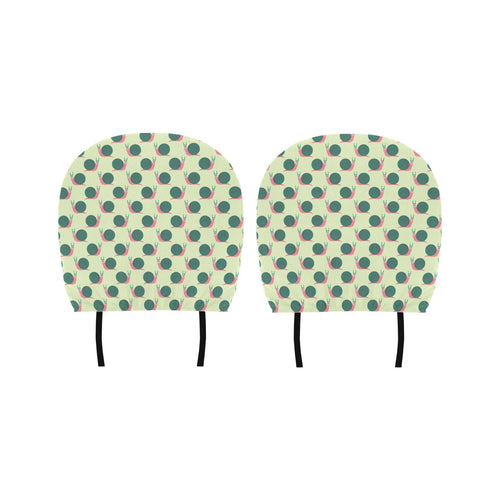 Snail Pattern Print Design 04 Car Headrest Cover