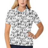 Greyhound Pattern Print Design 01 Women's All Over Print Polo Shirt
