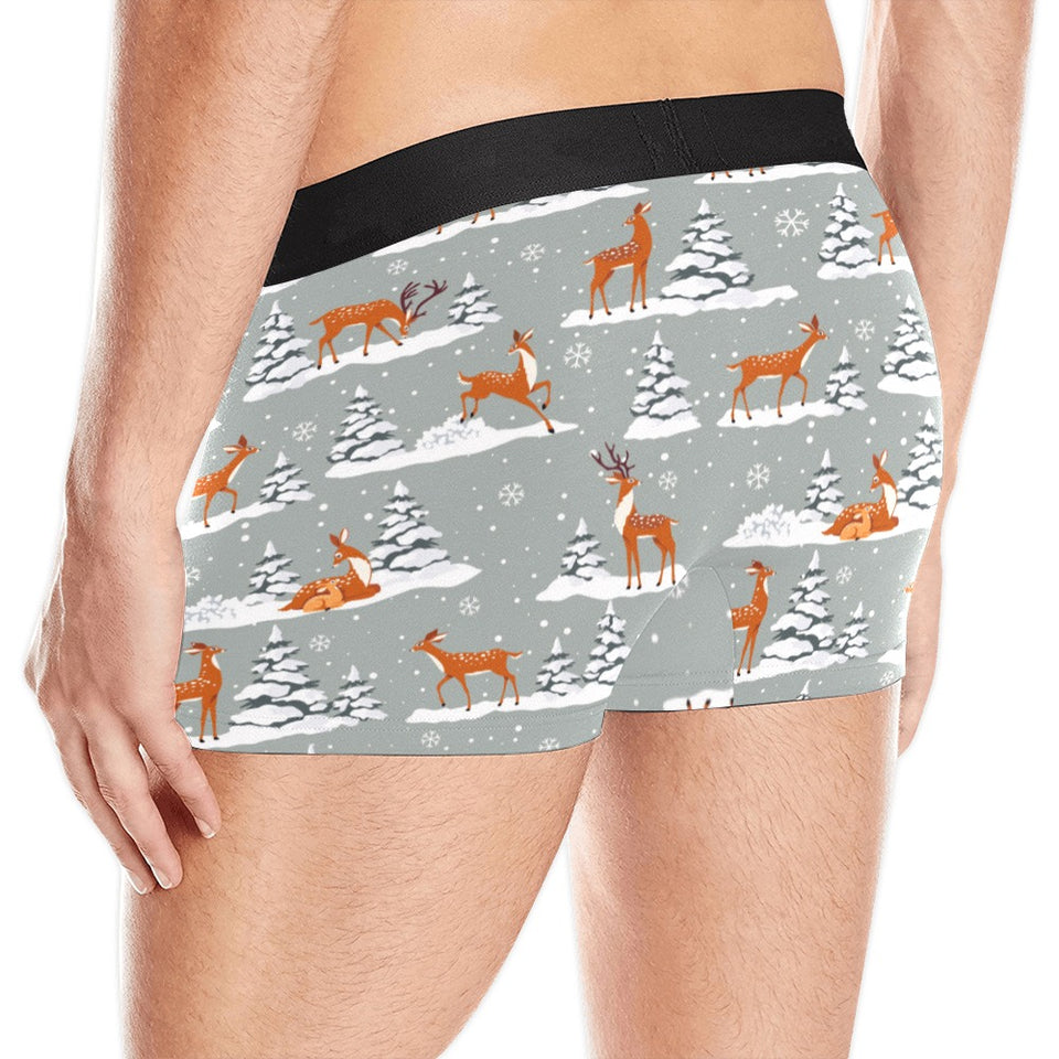 Beautiful deers Winter Christmas Men's All Over Print Boxer Briefs Men's Underwear