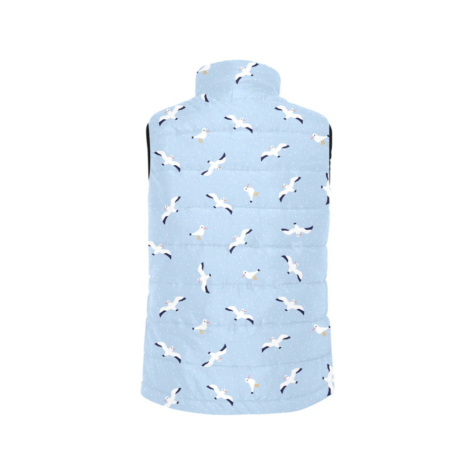 Seagull Pattern Print Design 02 Men's Padded Vest