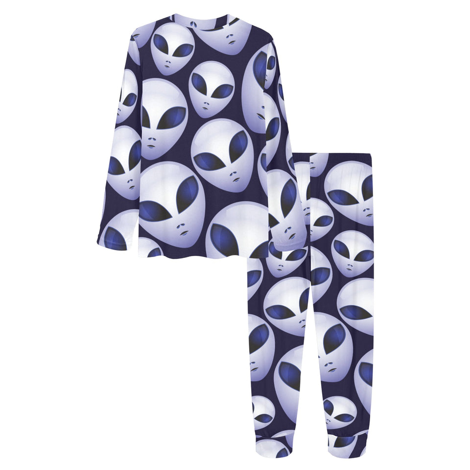 Alien Pattern Print Design 01 Women's All Over Print Pajama Set