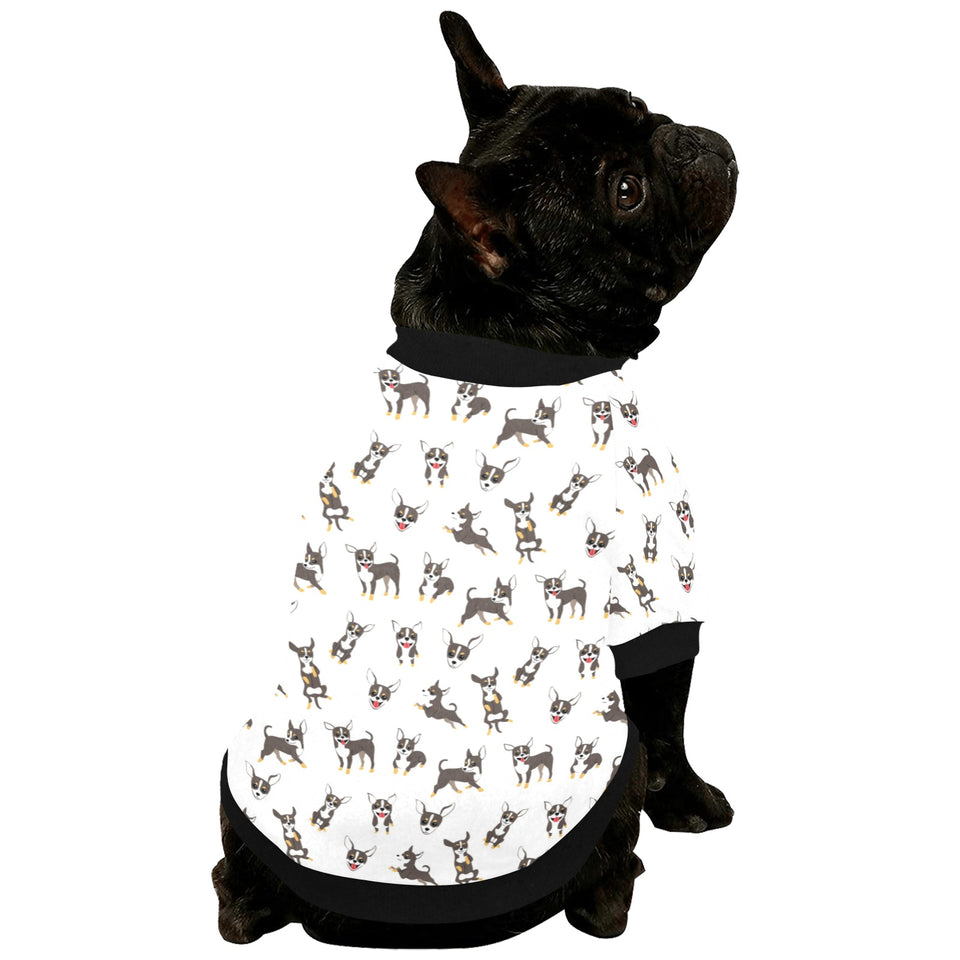 Chihuahua dog pattern All Over Print Pet Dog Round Neck Fuzzy Shirt