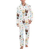 Cute Chihuahua dog pattern Men's Long Pajama Set