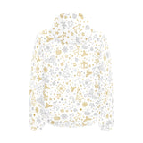 Christmas tree Christmas element Silver gold patte Men's Padded Hooded Jacket