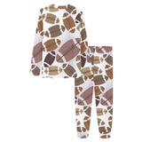 American football ball pattern Women's All Over Print Pajama Set