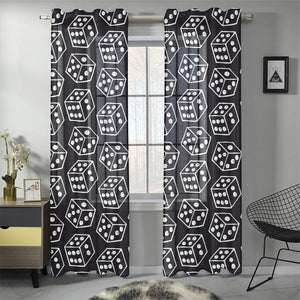 Dice Pattern Print Design 01 Gauze Curtain