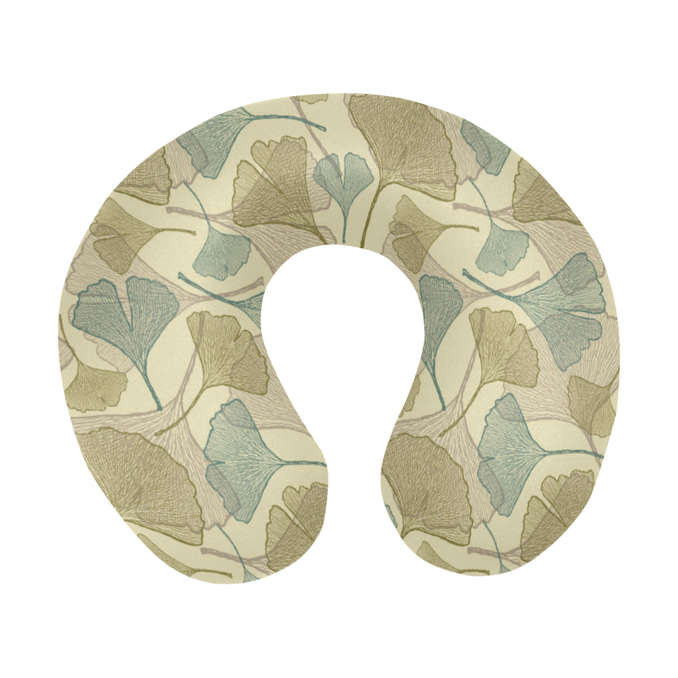 Ginkgo leaves design pattern U-Shaped Travel Neck Pillow