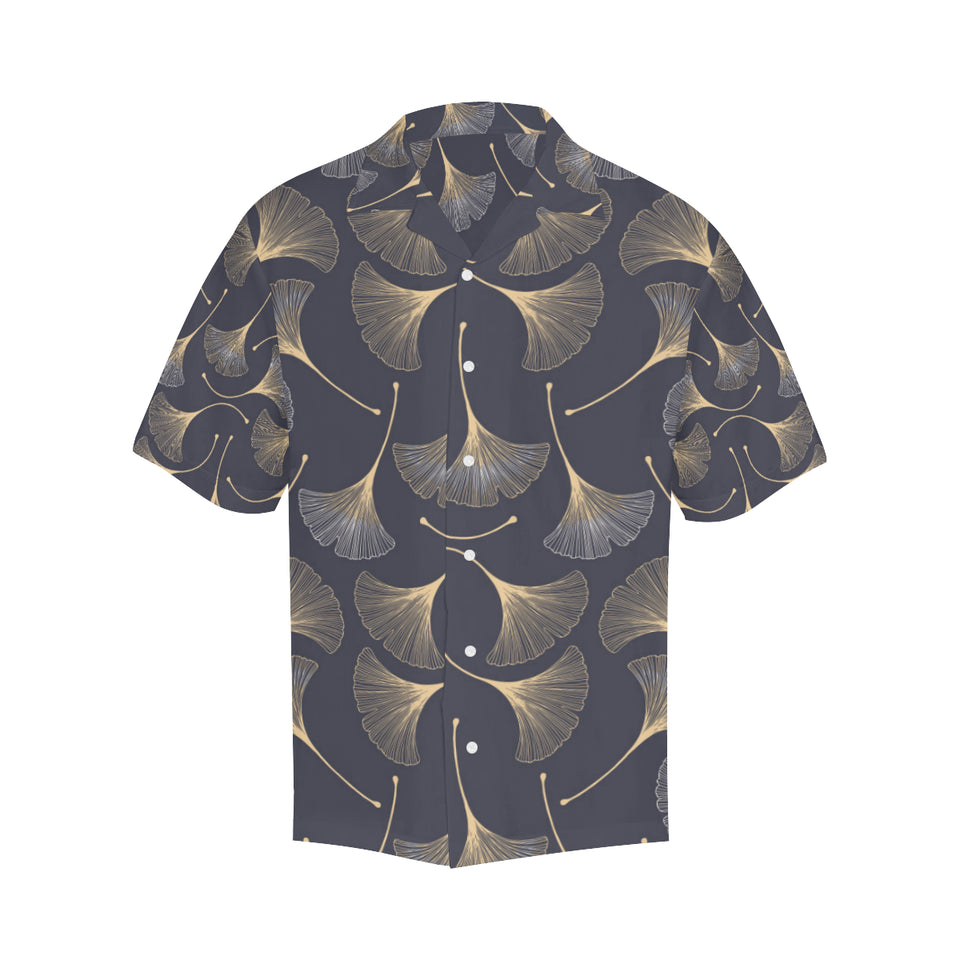 Gold ginkgo leaves Men's All Over Print Hawaiian Shirt