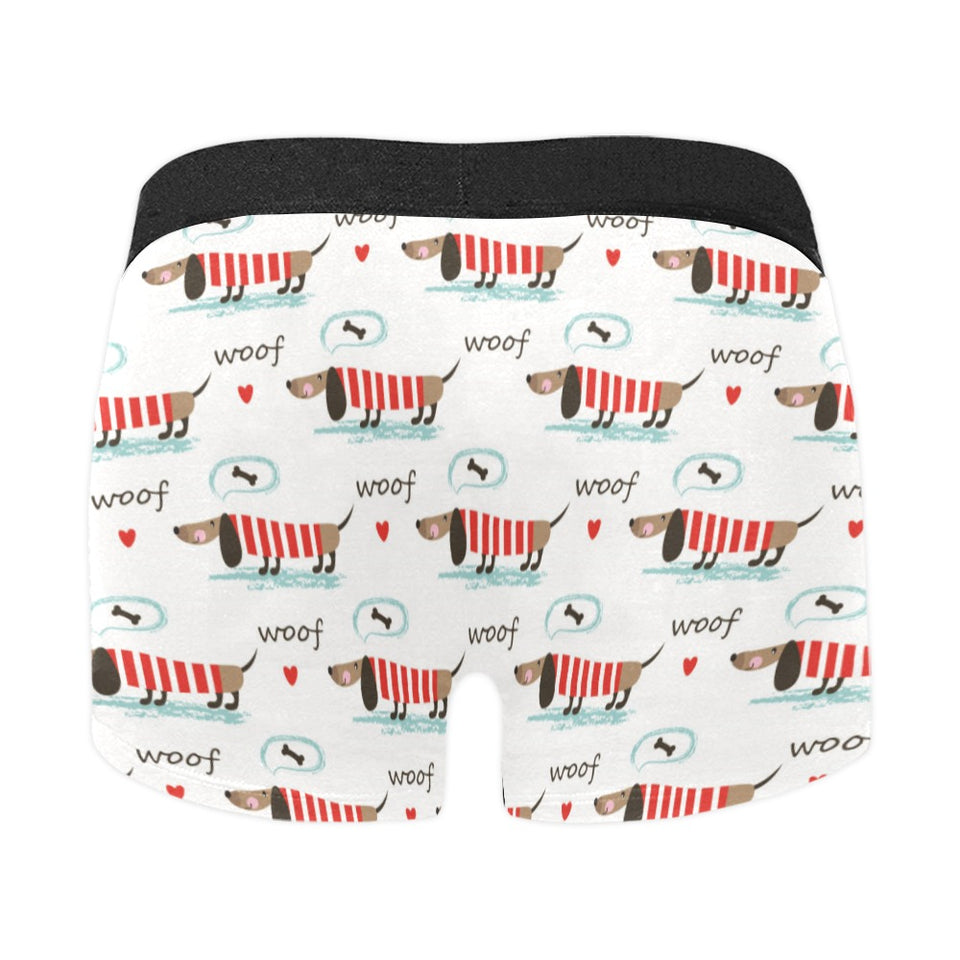 Cute dachshund bone pattern Men's All Over Print Boxer Briefs Men's Underwear