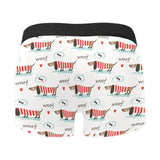 Cute dachshund bone pattern Men's All Over Print Boxer Briefs Men's Underwear