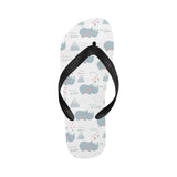 cute rhino heart pattern Unisex Flip Flops