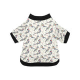 Pigeon Pattern Print Design 04 All Over Print Pet Dog Round Neck Fuzzy Shirt