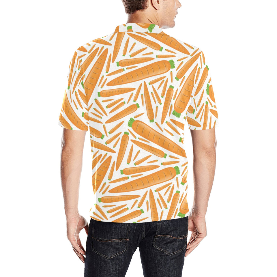 Carrot Pattern Print Design 02 Men's All Over Print Polo Shirt