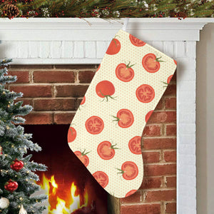 Tomato dot background Christmas Stocking