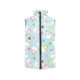 Cute snowman snowflake pattern Women's Padded Vest