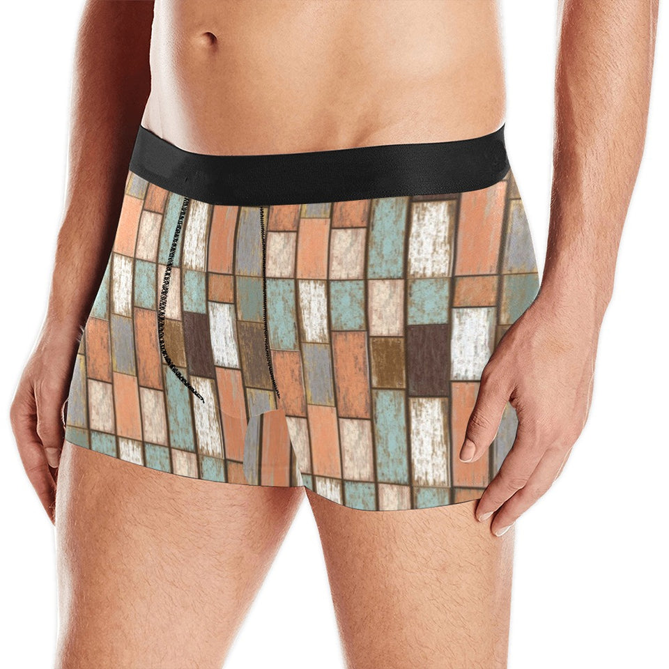 Wood Printed Pattern Print Design 02 Men's All Over Print Boxer Briefs Men's Underwear