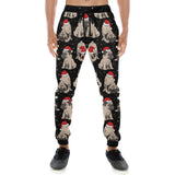 Christmas Pugs Santa_s red cap pattern Unisex Casual Sweatpants
