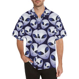 Alien Pattern Print Design 01 Men's All Over Print Hawaiian Shirt (Model T58)