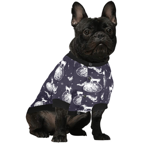 Chihuahua space helmet. astronaut pattern All Over Print Pet Dog Round Neck Fuzzy Shirt