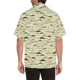 Mustache Beard Pattern Print Design 01 Men's All Over Print Hawaiian Shirt (Model T58)