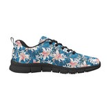 Hibiscus Pattern Print Design 02 Men's Breathable Sneakers ( Model 055)