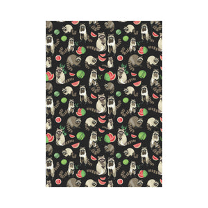 Raccoon watermelon pattern House Flag Garden Flag