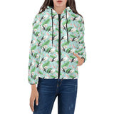 Pelican Pattern Print Design 01 Women's Padded Hooded Jacket