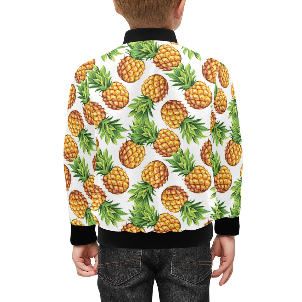 Pineapples design pattern Kids' Boys' Girls' Bomber Jacket