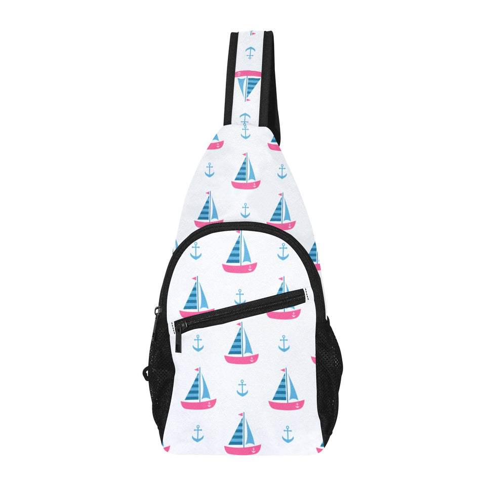 Sailboat anchor pattern All Over Print Chest Bag