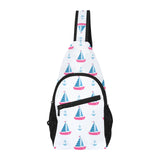 Sailboat anchor pattern All Over Print Chest Bag