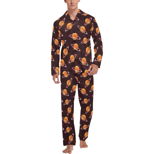 Hamburger Pattern Print Design 05 Men's Long Pajama Set