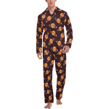 Hamburger Pattern Print Design 05 Men's Long Pajama Set