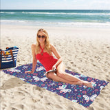 Colorful butterfly flower pattern.eps Beach Towel