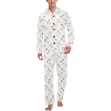 Jack Russel Pattern Print Design 05 Men's Long Pajama Set